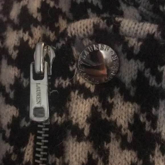 🆕NWOT*Ralph Lauren MOTO Jacket 100%Lambswool Houndstooth Size 3X - Picture 9 of 16